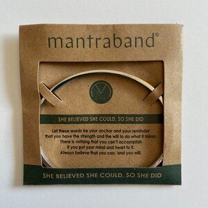 Silver MantraBand "She Believed She Could, So She Did"